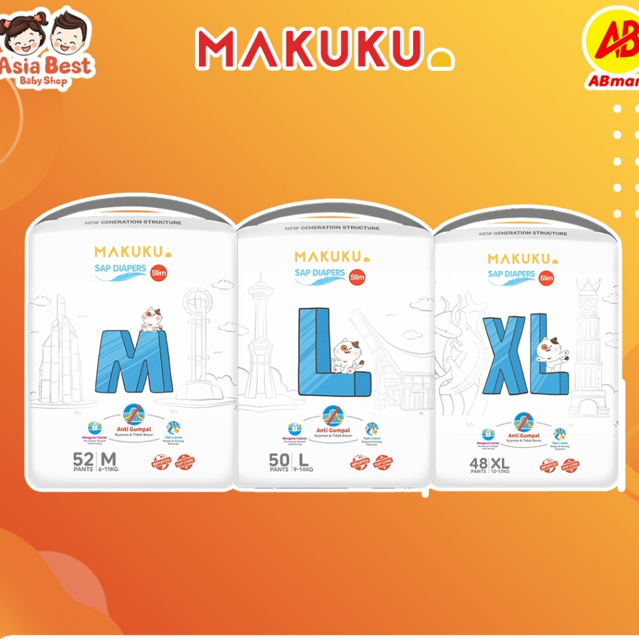 Jual Makuku Air Diapers Sap Pants Slim M L Xl Popok Bayi Anti