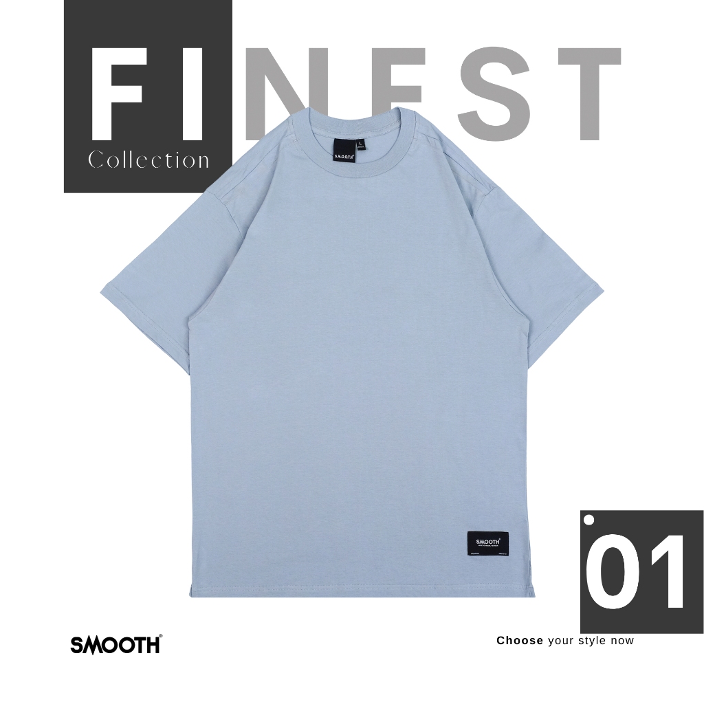 Jual SMOOTH BASIC Finest Series Oversized T-shirt - Mineral Grey ...