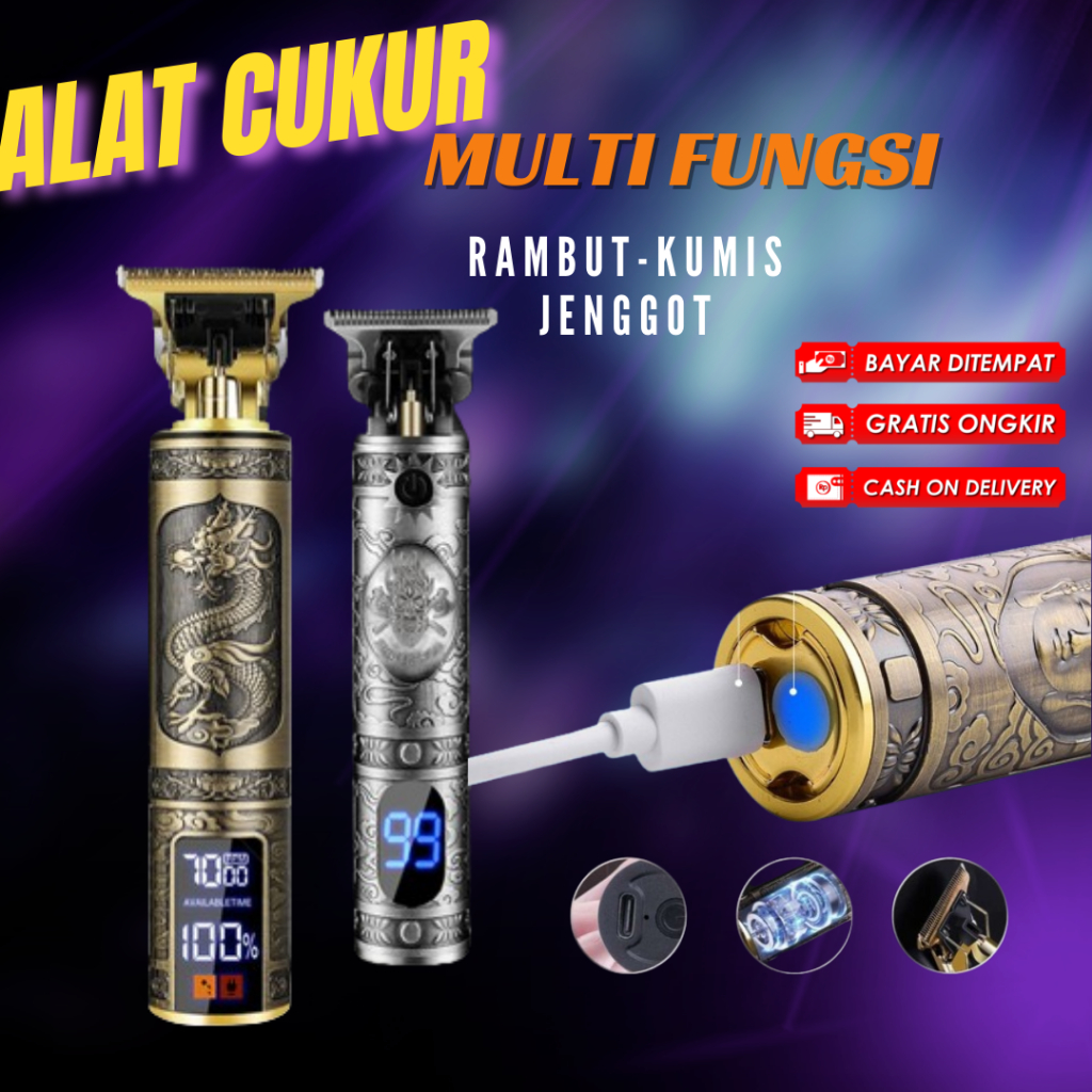 Jual Alat Cukur Rambut Elektrik Cukur Jenggot Mesin Potong Rambut Hair ...