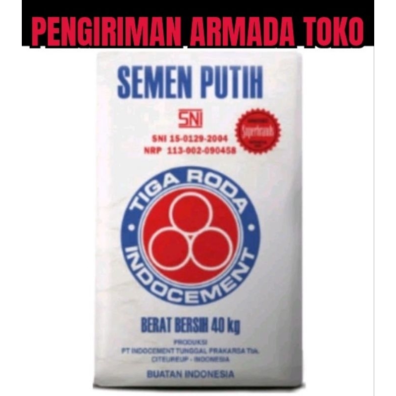 Jual semen putih tiga roda/sak 40kg | Shopee Indonesia