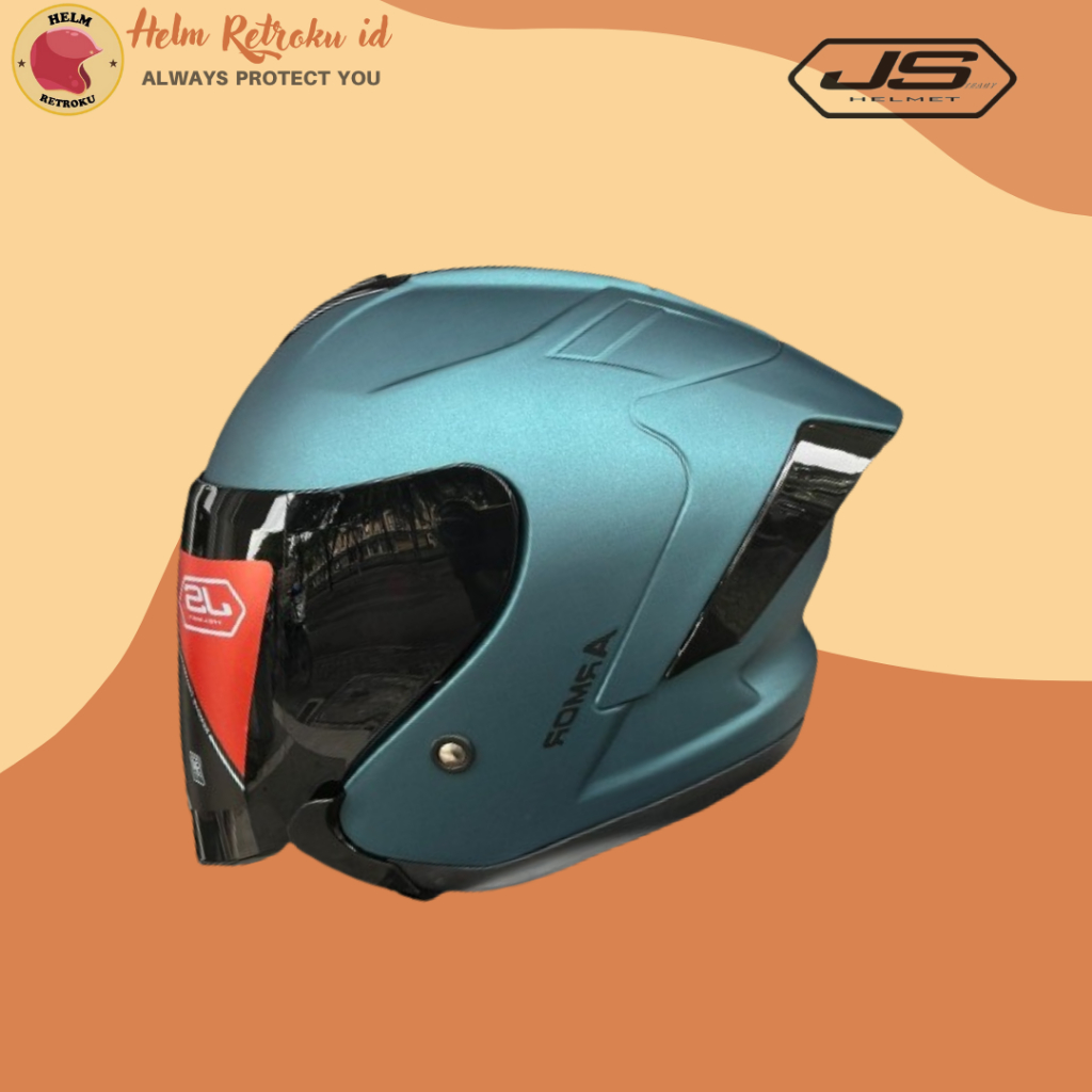 Jual Helm Js Armor Dark Teil Metalic Helm Half Face Sni Shopee Indonesia