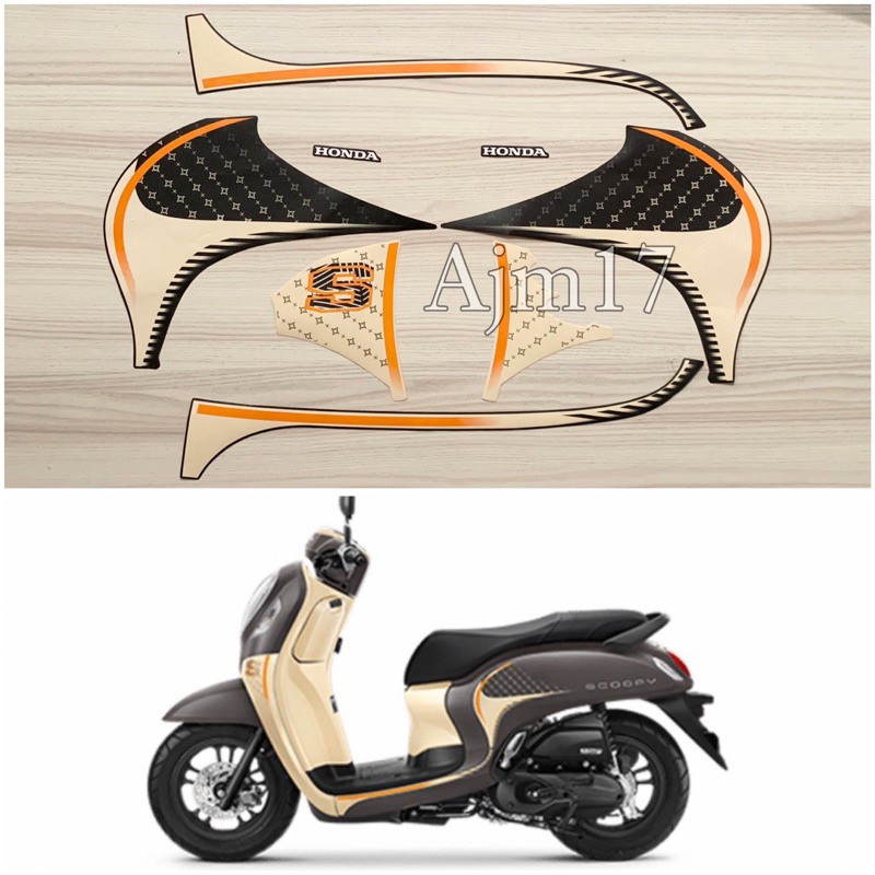 Jual STIKER STRIPING MOTOR SCOOPY 2024 COKLAT FASHION BROWN | Shopee ...