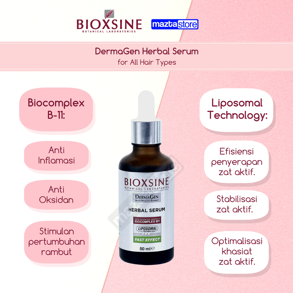 Jual MAZTASTORE Bioxsine Dermagen Herbal Hair Serum Penumbuh Rambut Serum Rambut Rontok Dan