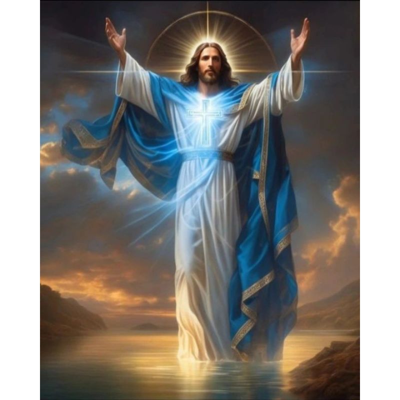 Jual Poster Cetak Tuhan Yesus Ukuran Jumbo 70x100cm Dan 100x150cmhiasan Dindinglukisan