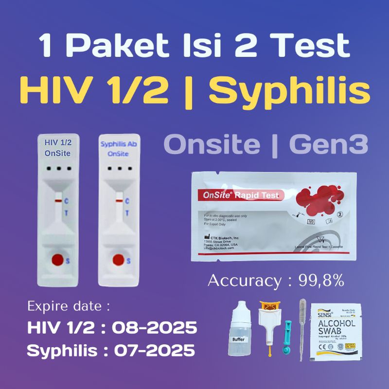 Jual Paket HIV Dan Syphilis Isi 2 Set Sifilis Dan HIV 2 Test