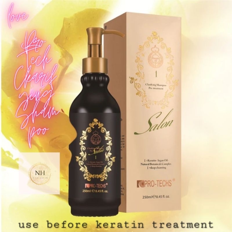 Jual PRO TECHS CLARIFYING SHAMPOO PRE TREATMENT KERATIN 250ml Shopee