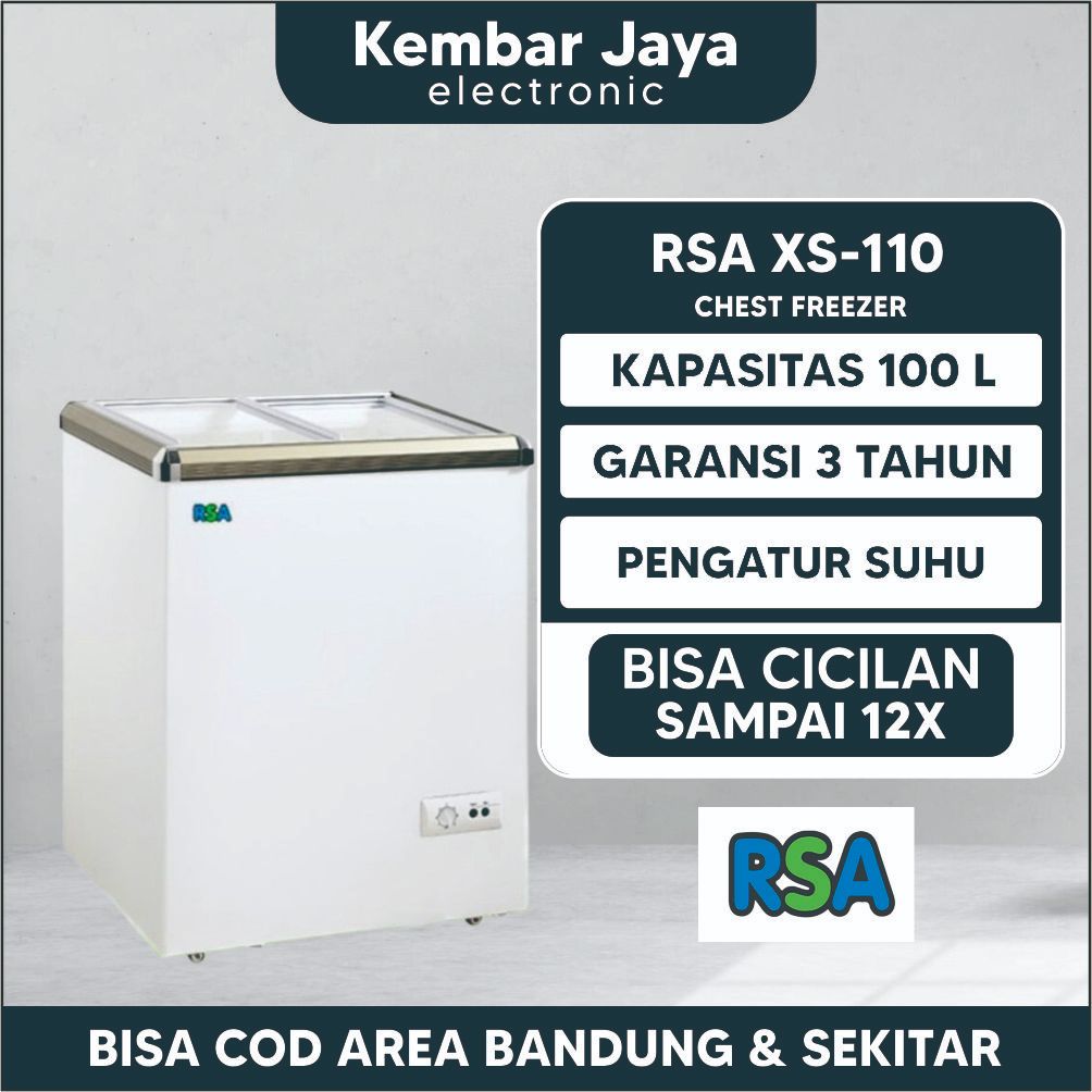 Jual CHEST FREEZER SLIDING RSA TYPE XS 110 GARANSI RESMI | Shopee Indonesia