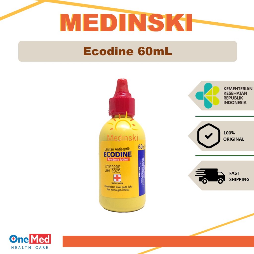 Jual Ecodine Povidone Iodine Onemed 60ml 60 ml Antiseptik Luka | Shopee ...