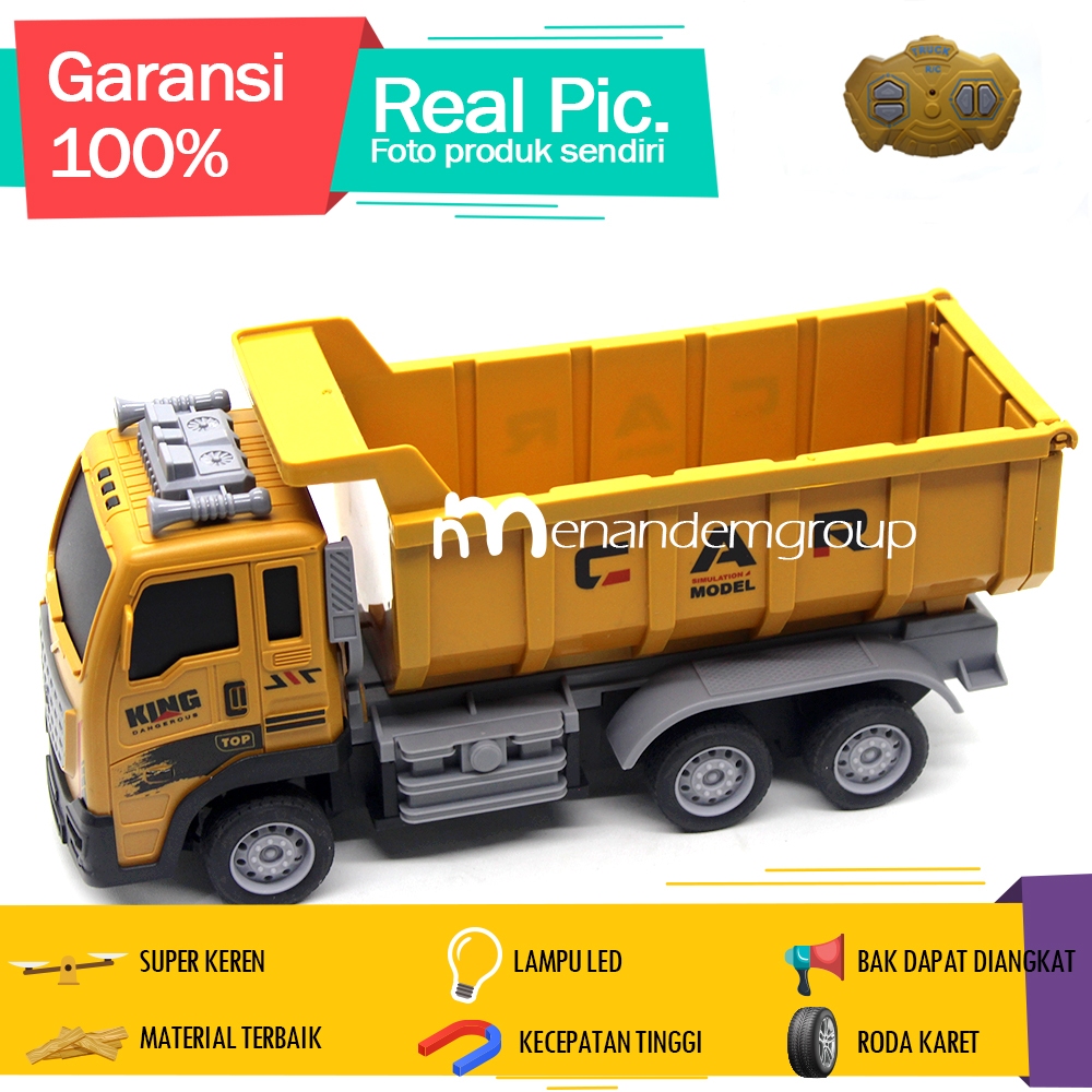 Jual Mainan Mobil Remot Kontrol RC Dump Truk Engineering Brown Edition ...