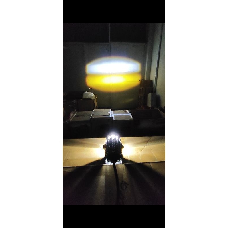 Jual lampu tembak laser led mini 2 warna putih kuning -lampu led laser ...