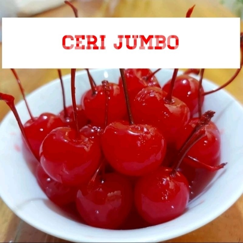 Jual Ceri tangkai Jumbo 50 gr & 100 gr/ RED MARASCHINO CHERRIES ...