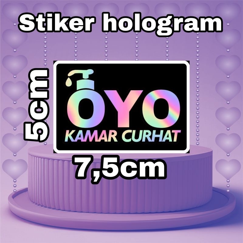 Jual Stiker Oyo Kamar Curhat Hologram Ukuran 5cmx7,5cm | Shopee Indonesia