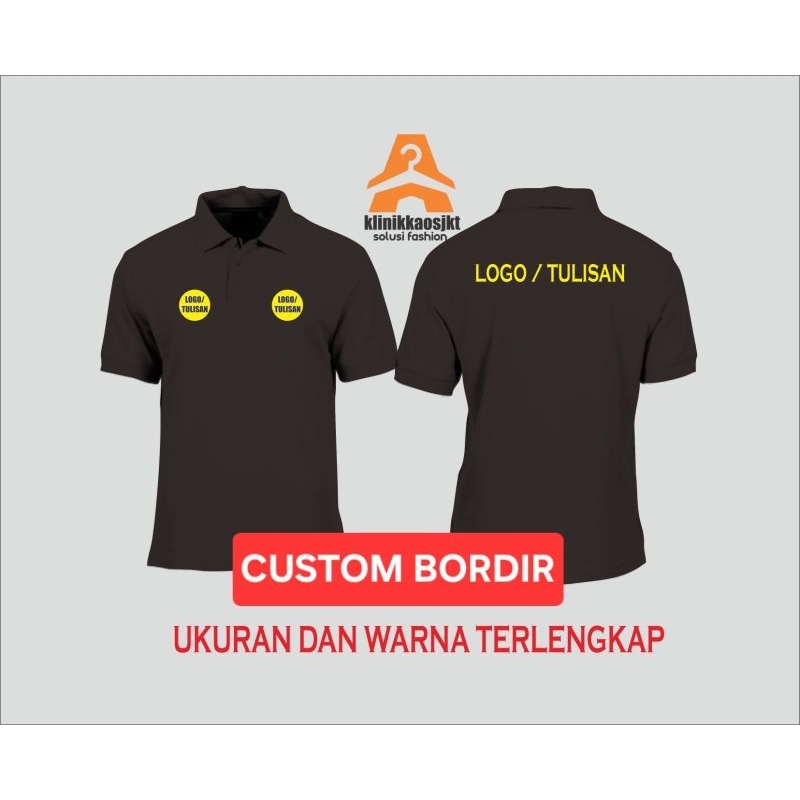 Jual Jual Polo Shirt Bordir Custom Baju Poloshirt Bordir Kaos Design Kamu Seragam Kerah