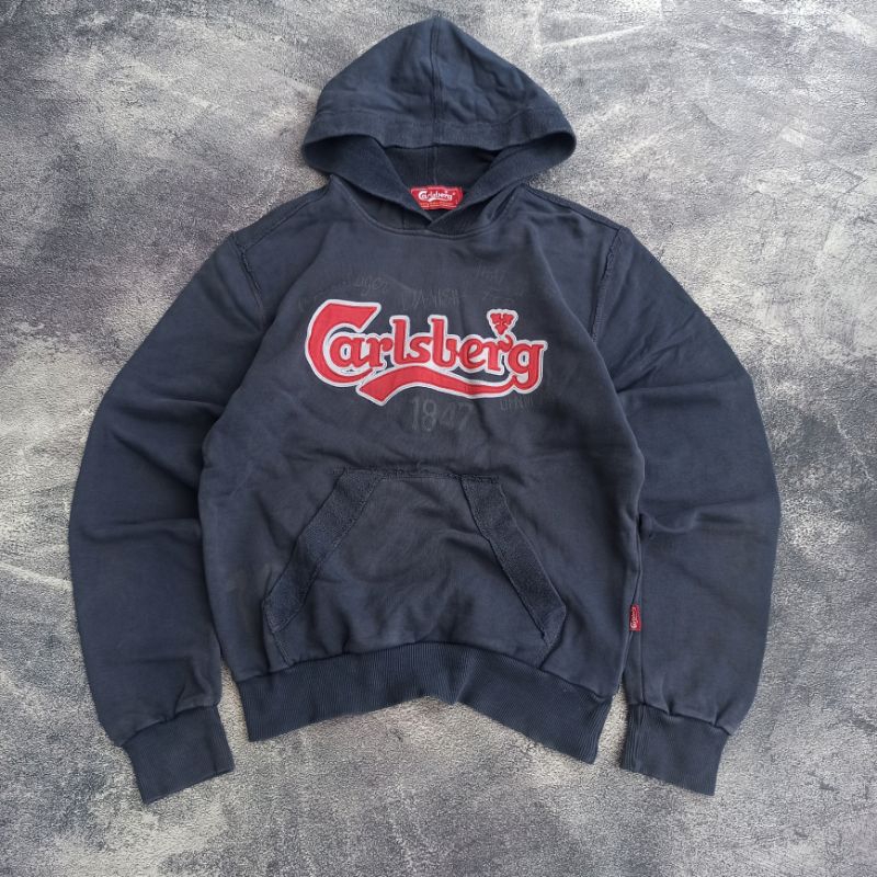 Jual C*RLSB*RG VINTAGE PULLOVER HOODIE - WASHED NAVY