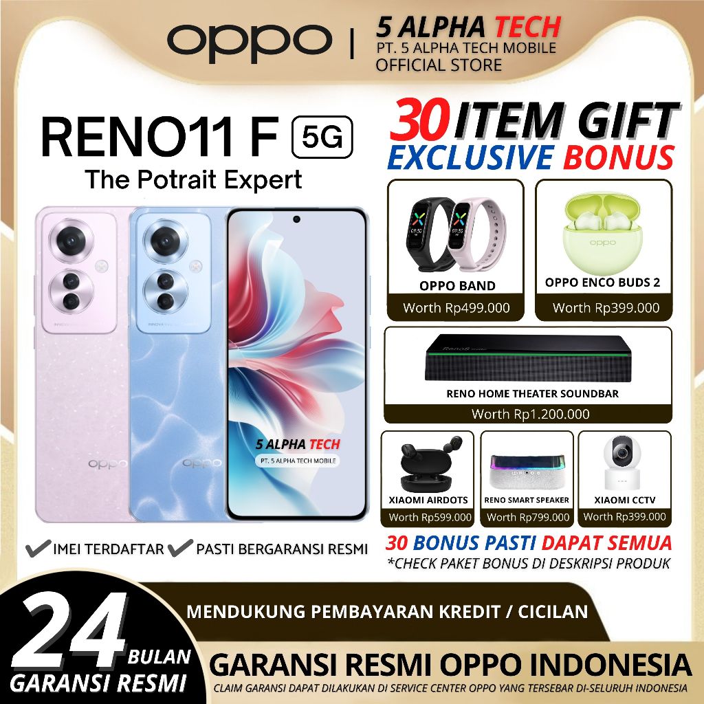 Jual OPPO RENO 11F 5G NFC 8/256GB ( +8GB EXTENDED RAM ) GARANSI RESMI ...