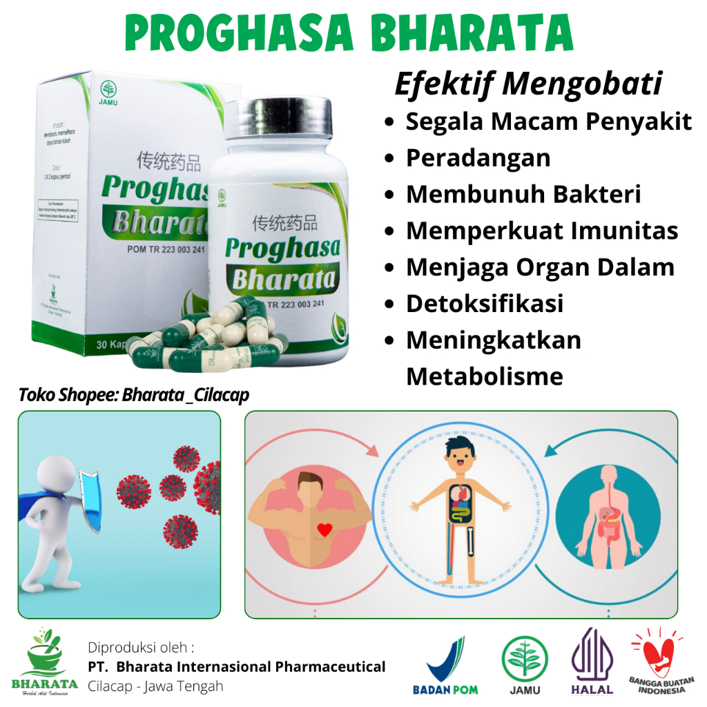 PROGASHA BHARATA ORIGINAL - Kemasan 30 Kapsul