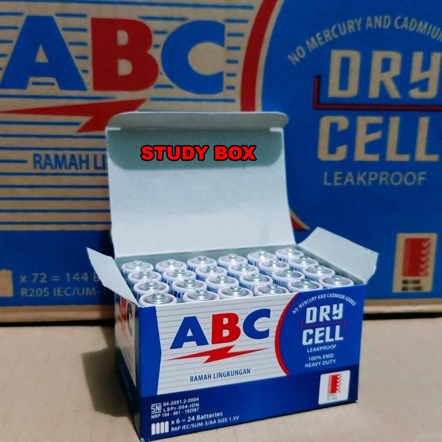 Jual BATRE ABC BIRU AA isi 24 pcs/ BATERAI / BATTERY / BATU ABC A2 ...