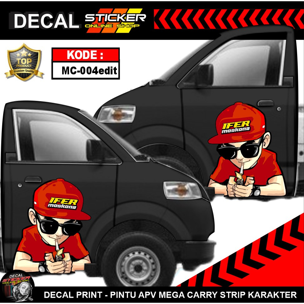 Jual STIKER PICKUP APV MEGA CARRY PINTU SAMPING HIASAN GAMBAR CUSTOM ...