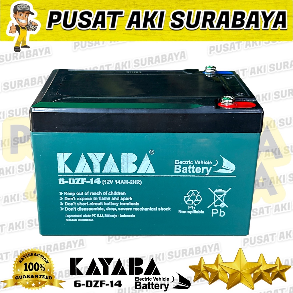 Jual BATTERY UPS KOMPUTER KAYABA 12V 14AH 6DZF14 EMERGENCY LAMP MOBILAN ...