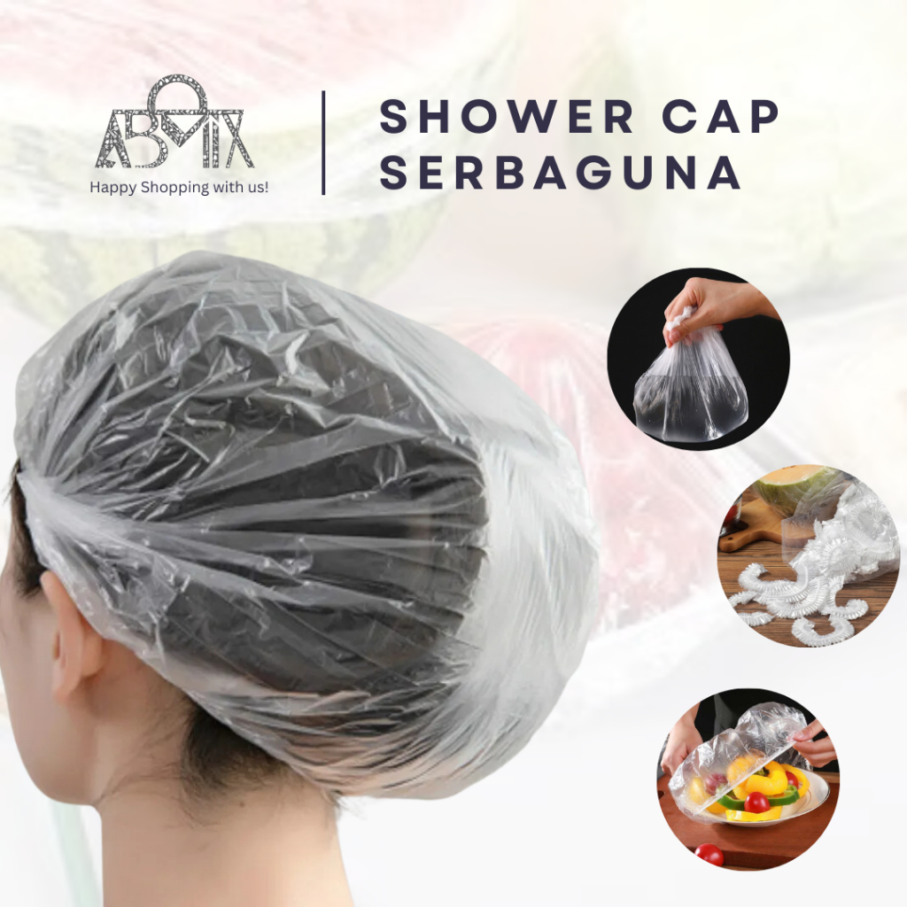 Jual Shower Cap Plastik Mandi Plastik Penutup Kepala Pelindung Rambut ...