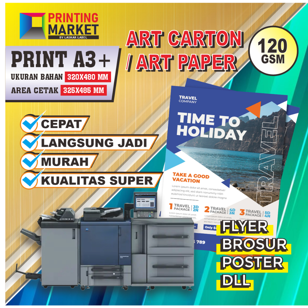 Jual CETAK A3+ MURAH PRINT A3+ 1 SISI DAN 2 SISI KERTAS ART PAPER ...