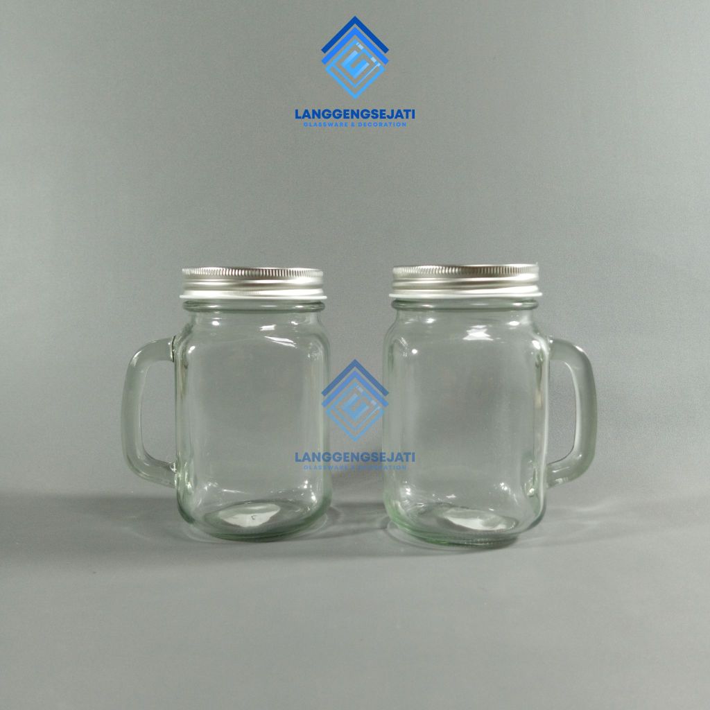 Jual Gelas Kaca Jar Tutup Stainles Gelas Toples Mug Kaca Minum