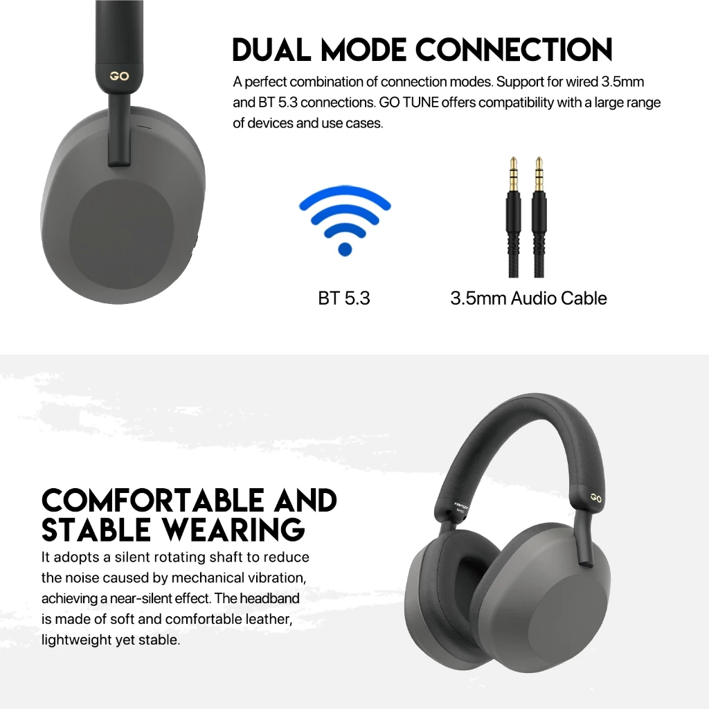 Fantech Headphone Bluetooth Dual Mode Headset Wireless GO Tune WH06