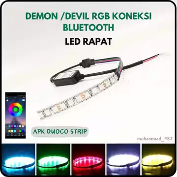 Lampu Led Demon Rgb Android Devil Rgb Koneksi Hp Bluetooth Led Rapat