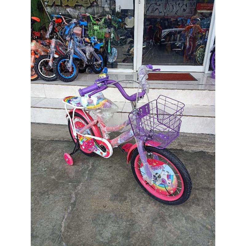 Jual sepeda anak perempuan bnb rainbow 12 inch | Shopee Indonesia