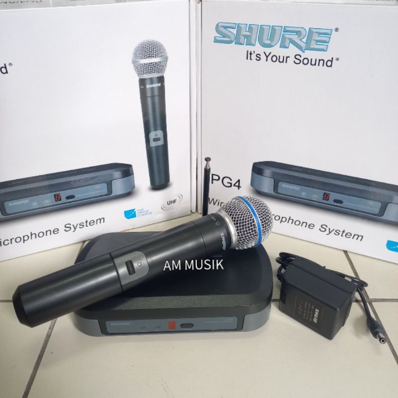 Jual MIC WIRELESS SHURE PG4 BETA SINGEL MIC SHURE PG 4 BETA 58