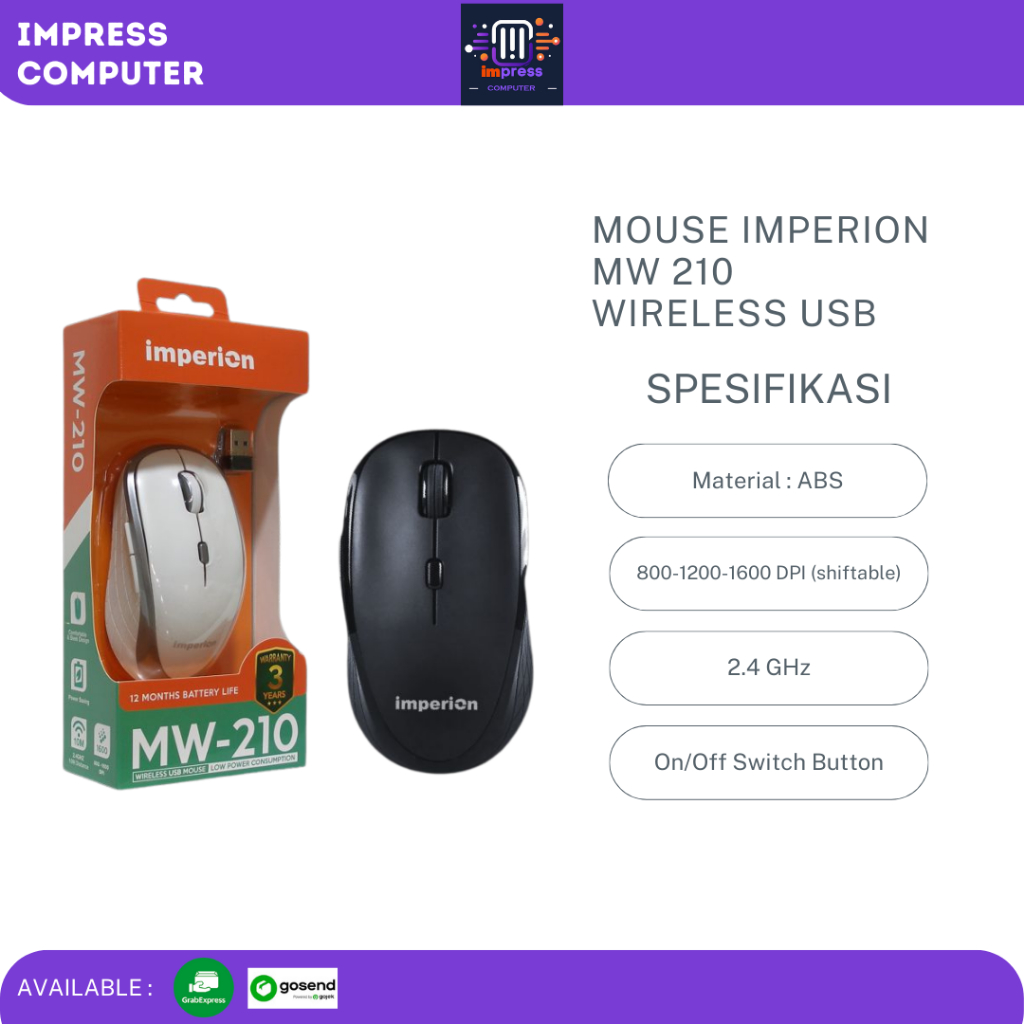 Jual Imperion MW-210 Wireless USB Mouse | Shopee Indonesia