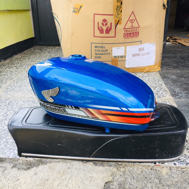 Jual Tangki Honda Cb Warna Biru Motif Biruez Tangki Set Jog Tangki