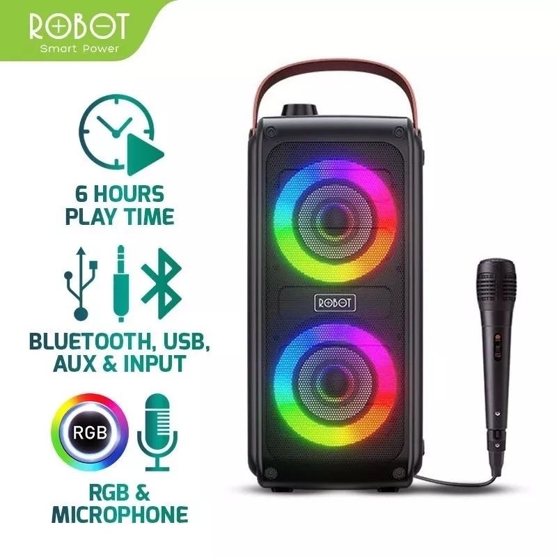Jual ROBOT Spiker Bluetooth RB490 Speaker With Mic Speaker Karaoke ...