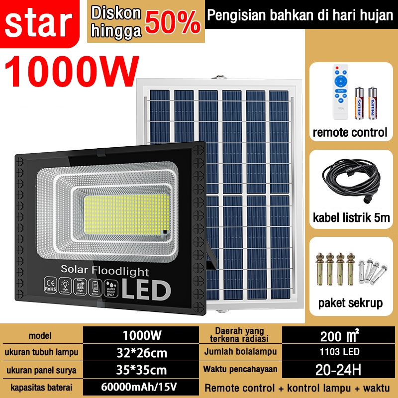 Jual Lampu Tenaga Surya Solar Panel Sorot Solar Cell Lampu Outdoor