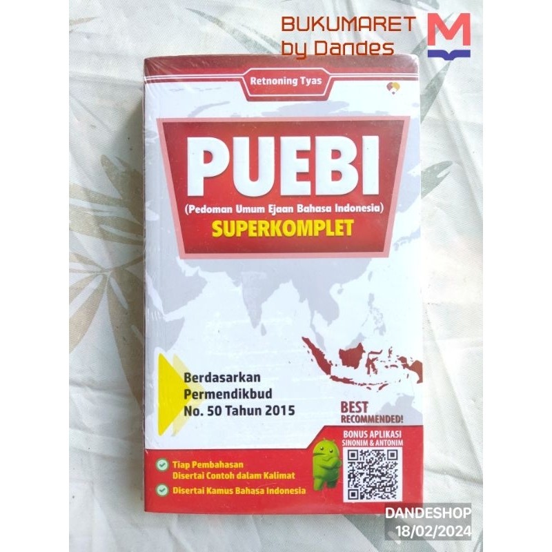 Jual PUEBI Pedoman Umum Ejaan Bahasa Indonesia SUPERKOMPLET Berdasar ...