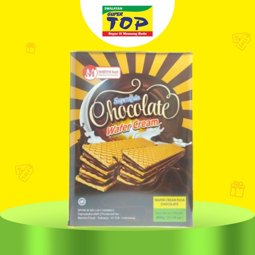 Jual ~TOP~ SUPERQUIN KALENG SEGI WAFER COKLAT 600GR | Shopee Indonesia