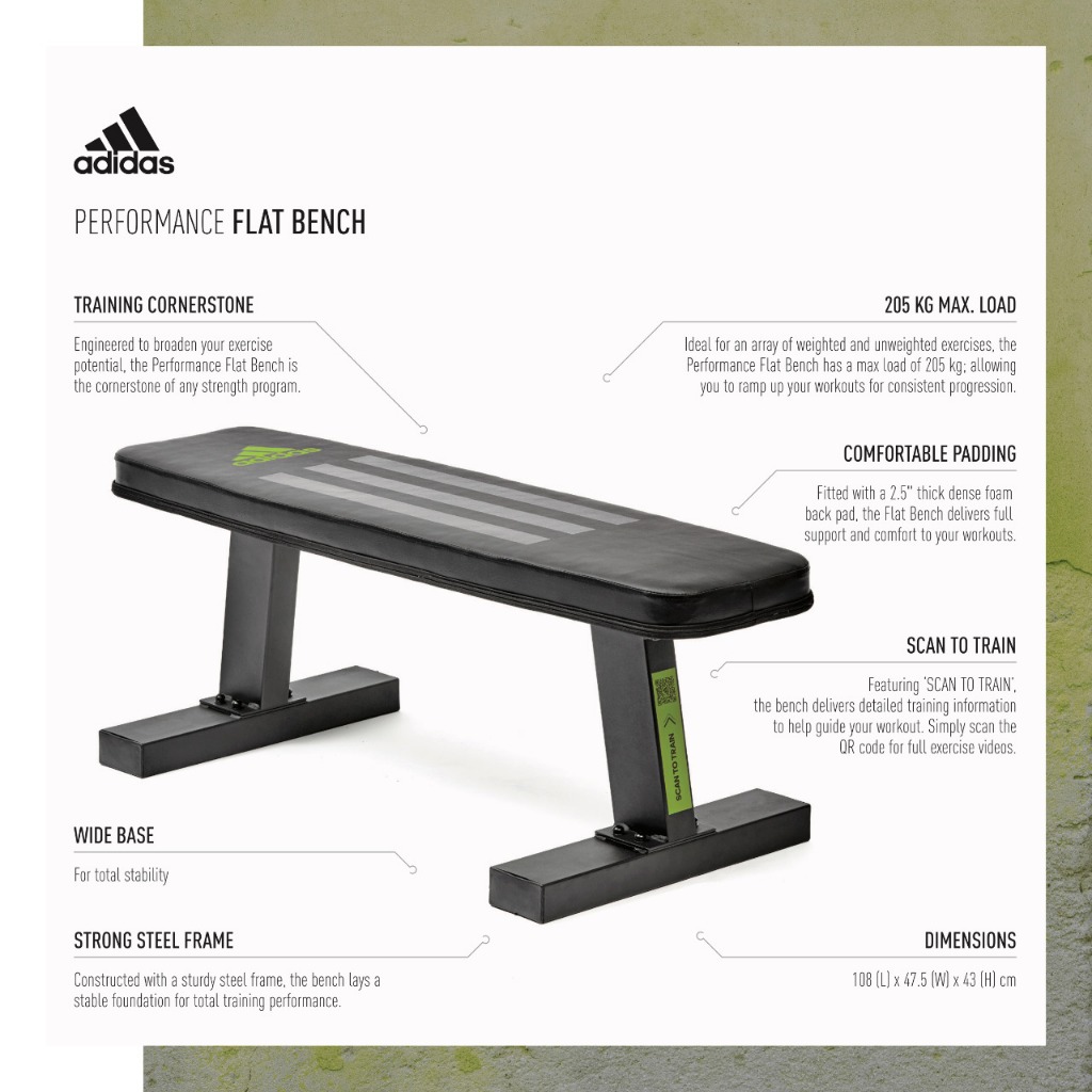 Adidas flat bench online