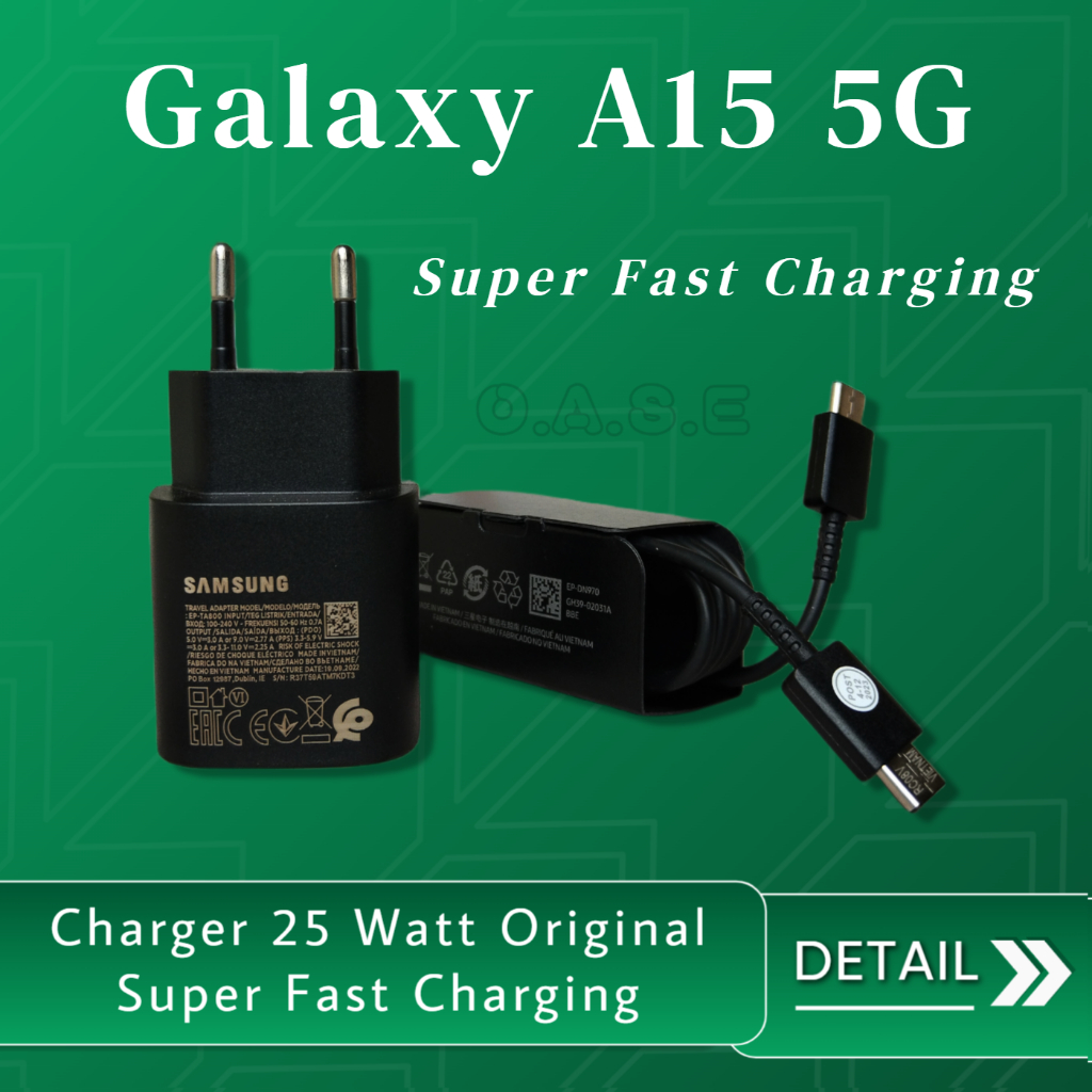 Jual Charger Samsung Galaxy A15 5G Super Fast Charging 25W Shopee
