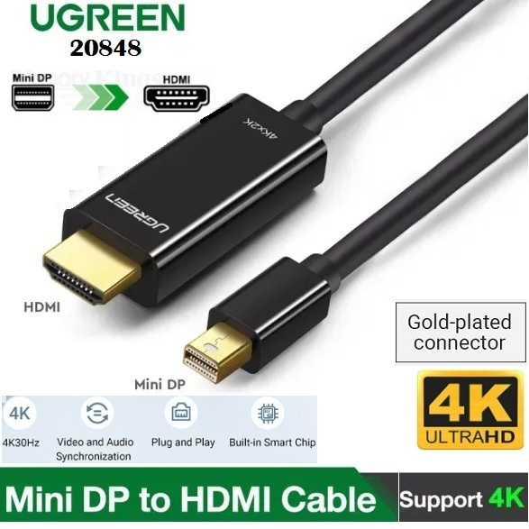 Jual Ugreen Kabel Mini Dp To Hdmi K Thunderbolt To Hdmi Male Macbook