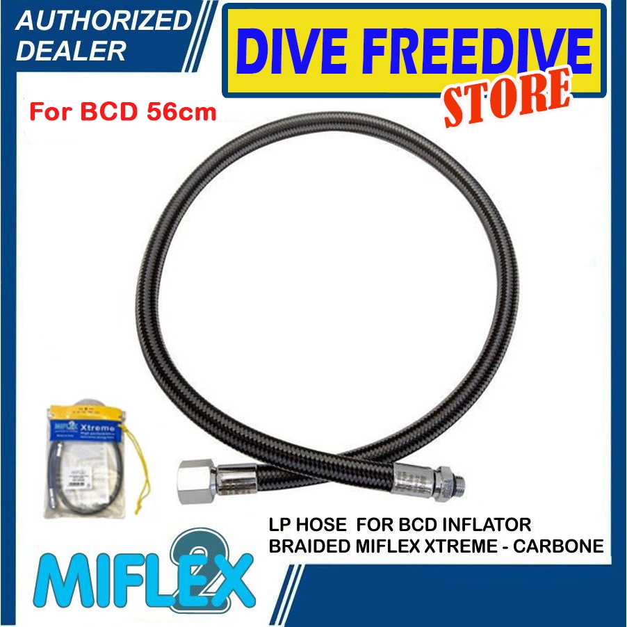 Jual Low Pressure Lp Hose BCD Braided Miflex Carbon 22 Inch 56cm Selang ...