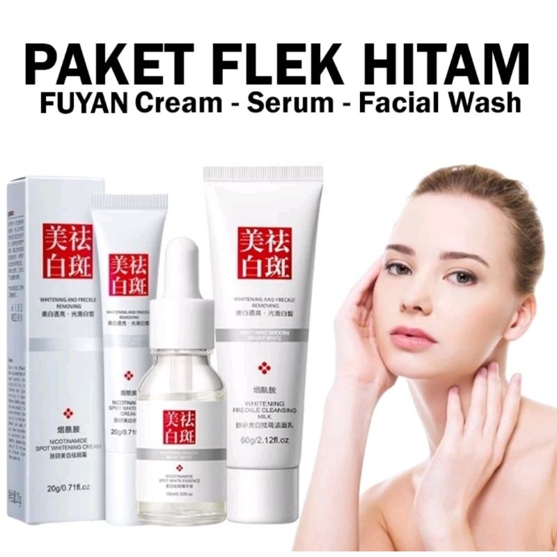 Jual Special BUNDLE Fuyan Set In Paket Perawatan Whitening Freckle Remove Dark SPOTS Cream