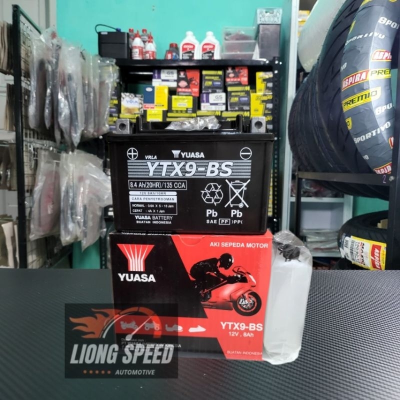 Jual AKI MOTOR BURGMAN PIAGGIO KYMCO T-MAX ACCU RESMI DARI YUASA YTX9