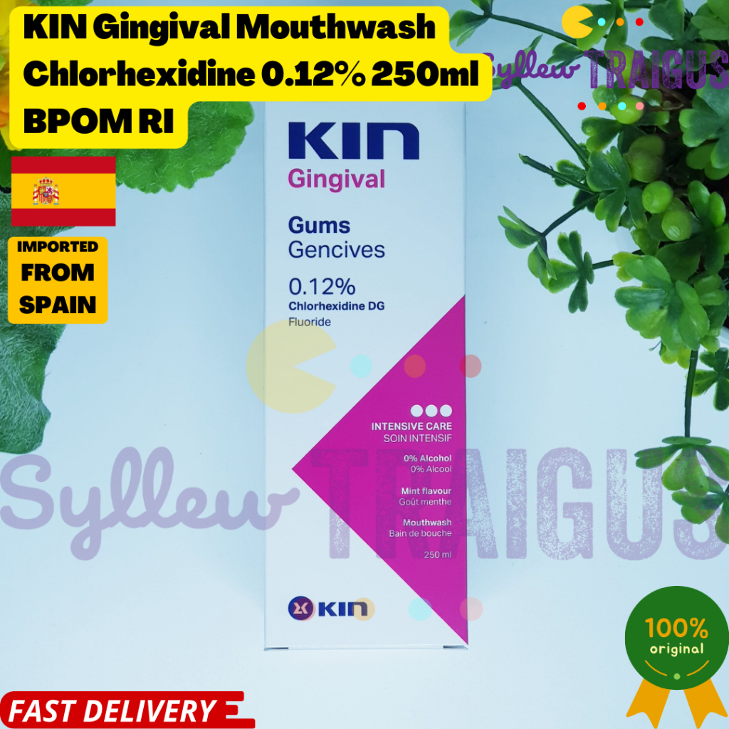 Jual KIN Gingival Mouthwash Obat Kumur Chlorhexidine 0.12% 250ml BPOM ...