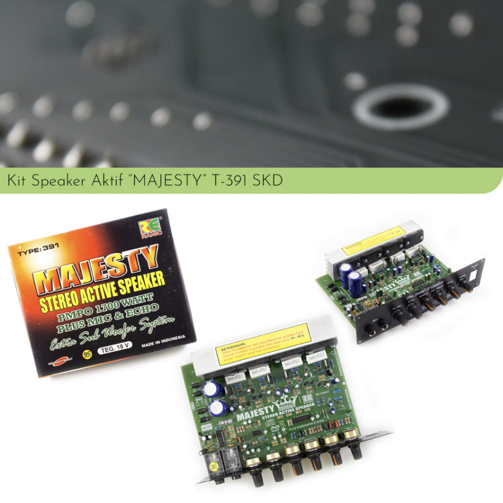 Jual Kit Rakitan Speaker Aktif Stereo Echo Mic Sub Panel 391 Majesty ...