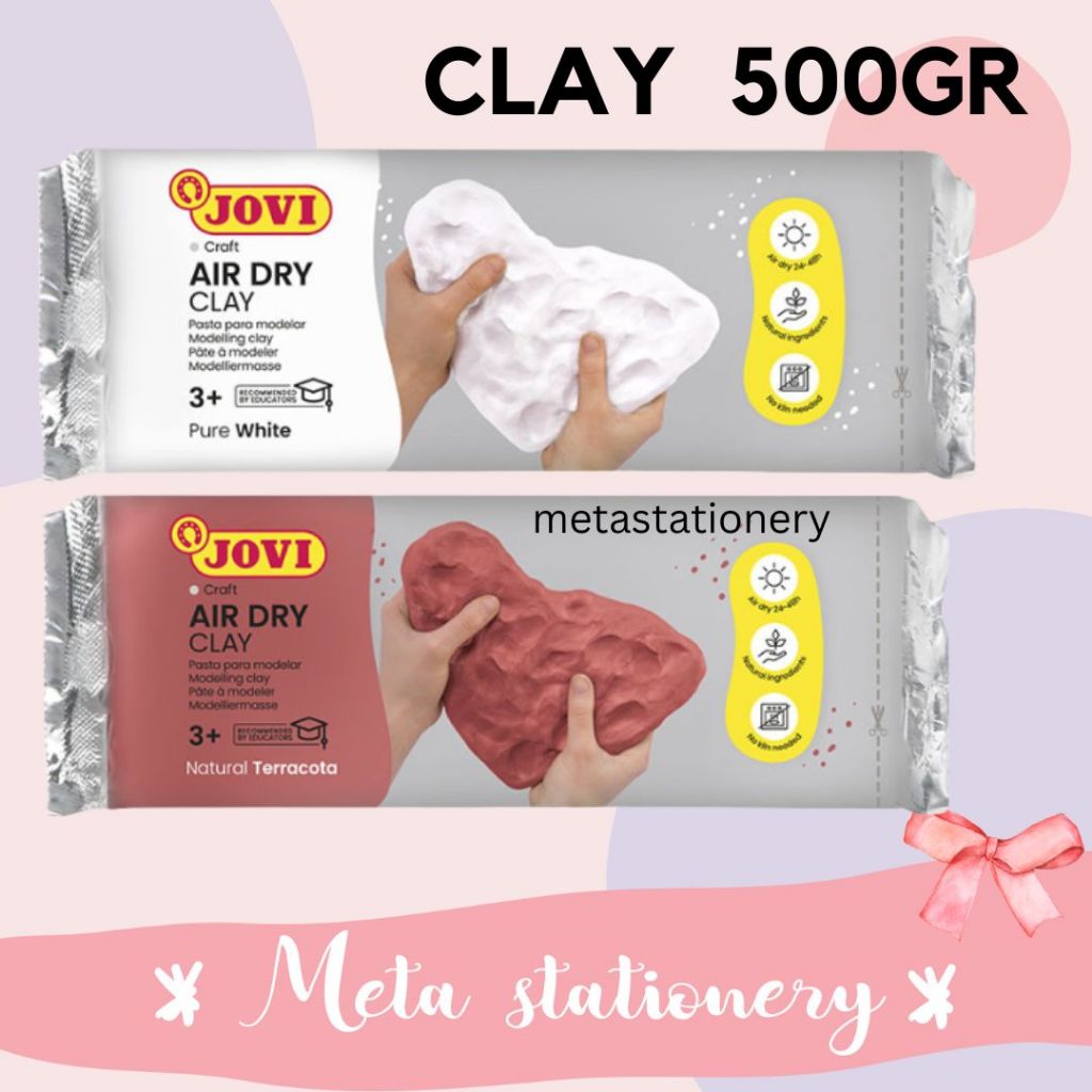 Jual Tanah Liat / Modelling Clay / Clay Air Dry Jovi 500gr | Shopee ...