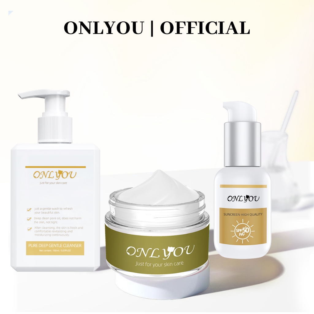 Jual ONLYOU MAKEUP 3PCS PAKTE Menyegarkan Sunscreen SPF 50+ PA+ 50G ...