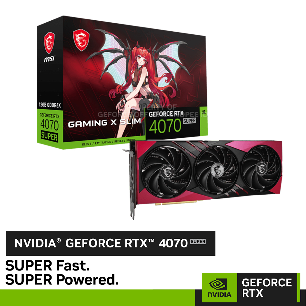 Jual MSI GeForce RTX 4070 SUPER GAMING X SLIM MLG | 12GB GDDR6X ...