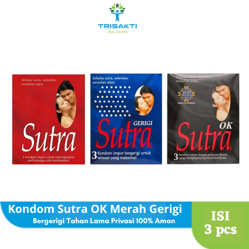 Jual Kondom Sutra isi 3 Classic Merah OK Hitam Sutra Gerigi Bergerigi