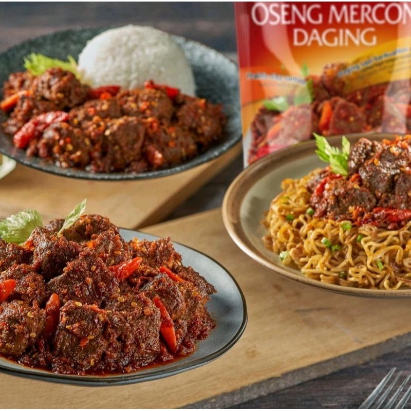 Jual Oseng Mercon Daging Mercon Merah Putih | Shopee Indonesia