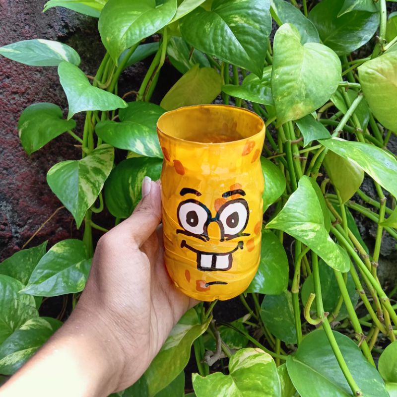 Jual Pot Botol minum 600 ml / Tempat pensil botol/prakarya botol bekas ...